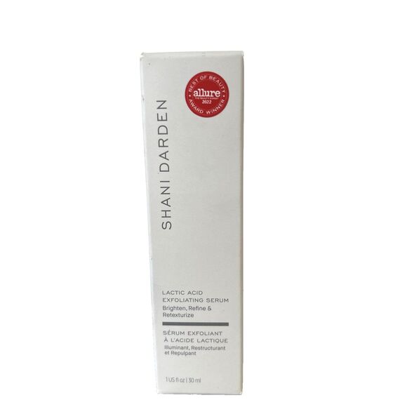 Shani Darden Lactic Acid AHA Exfoliating Serum Brighten Refine 1 Fl oz /30ml NEW